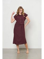 &Co Woman Sukienka "Elianna" w kolorze fioletowym rozmiar: M. Różowe sukienki &Co Woman, na co dzień, m, bez wzorów, bez kołnierzyka, bez ramiączek, midi, proste. Za 210.81 zł.