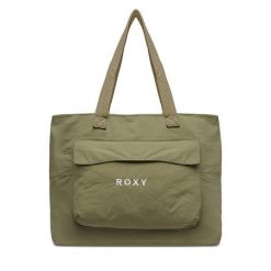 Torebka Roxy. Brązowe shopper Roxy, bez wzorów, bez dodatków. Za 79.99 zł.