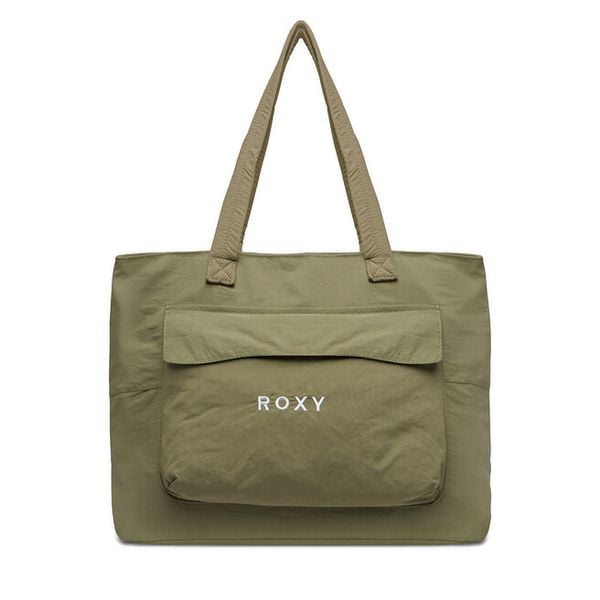 Torebka Roxy. Brązowe shopper Roxy, bez wzorów, bez dodatków. Za 79.99 zł.