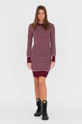 GUESS Bordowa damska sukienka, Rozmiar S. Czerwone sukienki Guess, na co dzień, s, z aplikacjami, bez kołnierzyka, bez ramiączek. W wyprzedaży za 439.99 zł.