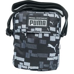 Torebka Puma Academy Portable. Niebieskie torby na ramię Puma, bez wzorów, z materiału, eleganckie, na ramię, z nadrukiem, bez dodatków. Za 149.99 zł.