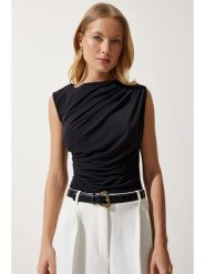 Happiness Istanbul Top w kolorze czarnym rozmiar: 36. Czarne topy Happiness Istanbul, bez wzorów, bez kołnierzyka, bez ramiączek. Za 66.00 zł.
