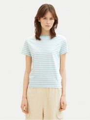 Tom Tailor Denim T-Shirt 1035867 Zielony Boxy Fit. Zielone t-shirty TOM TAILOR DENIM, xs, bez wzorów, z bawełny, bez kołnierzyka, bez ramiączek. Za 49.99 zł.
