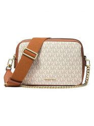 Michael Kors Torebka w kolorze beżowym - 21 x 14 x 8 cm rozmiar: onesize. Brązowe torby na ramię Michael Kors, bez wzorów, z materiału, na ramię, bez dodatków. Za 554.23 zł.