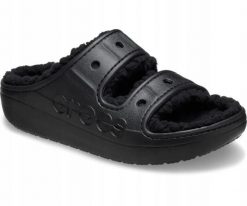 Klapki Dla Dorosłych Crocs Baya Cozzy Sandal. Brązowe klapki Crocs, bez wzorów, z materiału, bez obcasa. Za 149.99 zł.