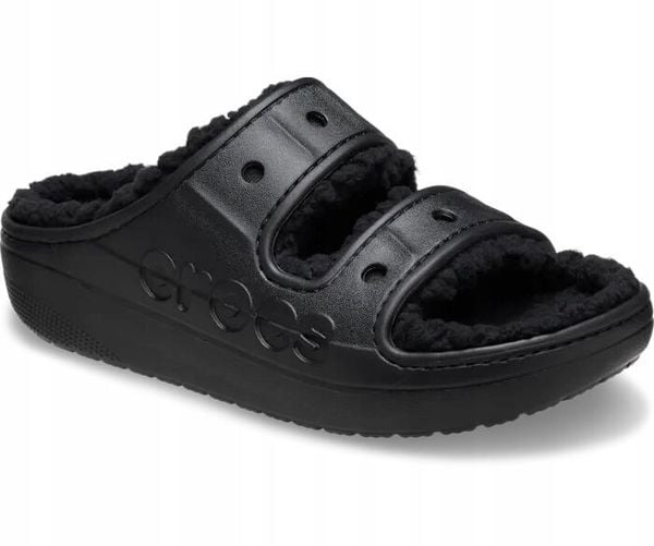 Klapki Dla Dorosłych Crocs Baya Cozzy Sandal. Brązowe klapki Crocs, bez wzorów, z materiału, bez obcasa. Za 149.99 zł.
