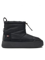 Tommy Hilfiger Śniegowce Flag Nylon Mini Snowboot FW0FW08334 Czarny. Czarne trapery i śniegowce TOMMY HILFIGER, z materiału. Za 699.99 zł.