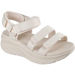 Sandały Skechers D'lux Walker - Going, Kobiety. Białe sandały Skechers, bez wzorów, z syntetyku, bez obcasa, bez zapięcia. Za 390.00 zł.