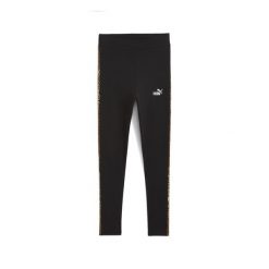 Damskie legginsy Essentials ze zwierzęcym nadrukiem PUMA Black. Czarne legginsy Puma, bez wzorów. W wyprzedaży za 99.00 zł.