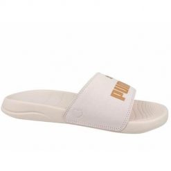 Klapki damskie Puma Popcat 20 Coquette. Czerwone klapki Puma, bez wzorów, z materiału, bez obcasa. Za 209.99 zł.