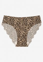 Panterkowe Majtki Typu Figi o Bezszwowym Wykończeniu Siladeia. Figi Renee, plus size, bez wzorów, z jeansu. Za 9.99 zł.