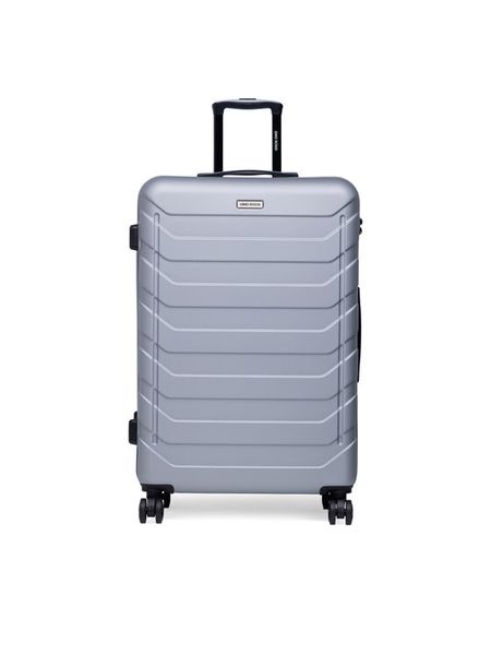 GINO ROSSI Walizka duża CEO-GIN-L-003-05-SILVER3 Srebrny. Szare walizki Gino Rossi, bez wzorów, duże. Za 299.99 zł.
