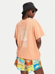 Roxy T-Shirt Enzyme Wash ERJZT05966 Pomarańczowy Oversize. Brązowe t-shirty Roxy, xl, bez wzorów, z bawełny, bez kołnierzyka, bez ramiączek. Za 179.99 zł.