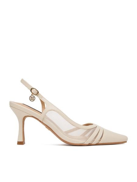 Nine West Szpilki CEO-CR422-D3005C Écru. Białe szpilki Nine West, bez wzorów, z materiału, bez obcasa, na szpilce, bez zapięcia. Za 229.99 zł.