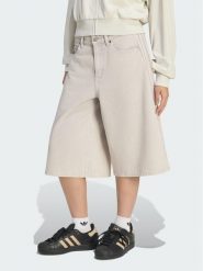 Adidas Bermudy KQ6477 Beżowy jasny Oversize. Brązowe szorty Adidas, bez wzorów, z bawełny. Za 259.99 zł.