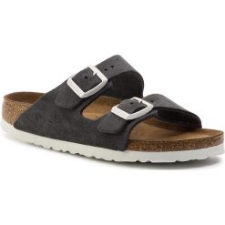 Klapki BIRKENSTOCK - Arizona Bs 1012836 Gunmetal. Szare klapki Birkenstock, bez wzorów, ze skóry, bez obcasa. W wyprzedaży za 239.00 zł.