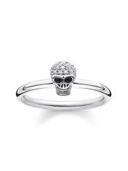 Thomas Sabo Srebrny pierścionek z cyrkoniami rozmiar: 56. Szare pierścionki Thomas Sabo, z cyrkonią, srebrne. Za 315.95 zł.