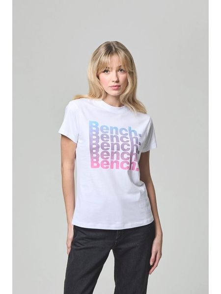 Bench Koszulka "Trixie" w kolorze białym rozmiar: 40. Białe bluzki Bench, bez wzorów, z bawełny, bez kołnierzyka, bez ramiączek. Za 74.81 zł.