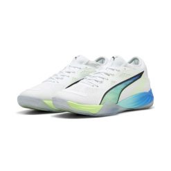 Buty do piłki ręcznej unisex Eliminate NITRO™ SQD 4 ENERGY PUMA. Białe obuwie sportowe Puma, bez zapięcia, do piłki ręcznej. Za 749.00 zł.