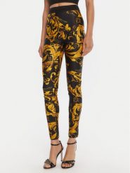 Versace Jeans Couture Legginsy 79HAC101 JS501 Czarny Slim Fit. Czarne legginsy Versace Jeans Couture, bez wzorów, z jeansu. Za 839.99 zł.