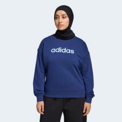 Bluza fitness damska ADIDAS. Niebieskie bluzy Adidas, m, bez wzorów, z materiału, bez kaptura. Za 179.99 zł.