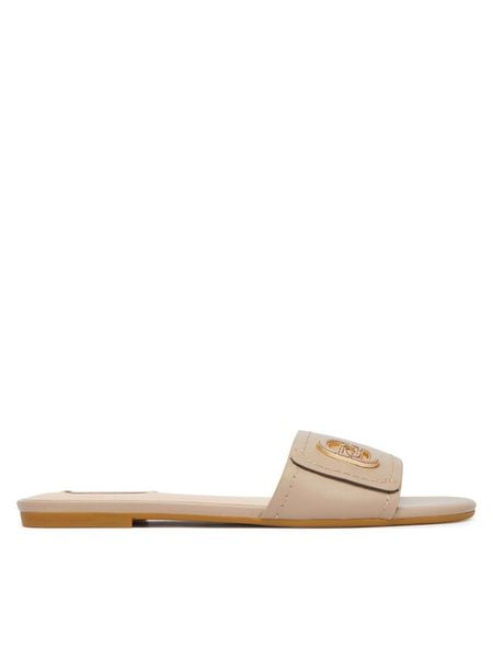 Liu Jo Klapki Sandy 03 SA6127 P0102 Beżowy. Brązowe klapki Liu Jo, bez wzorów, ze skóry, bez obcasa. Za 303.99 zł.