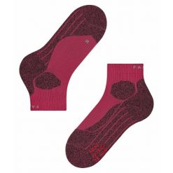 Niskie skarpety damskie Falke RU Trail. Czerwone skarpety Falke, bez wzorów. Za 116.50 zł.