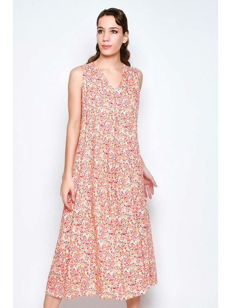 H.H.G. Sukienka ze wzorem rozmiar: XL. Sukienki H.H.G., xl, bez wzorów, z wiskozy, bez kołnierzyka, bez ramiączek, midi. Za 96.37 zł.