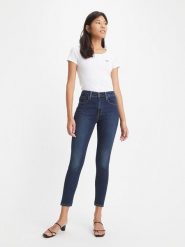 Levi´s Dżinsy - Skinny fit - w kolorze granatowym rozmiar: W26/L32. Niebieskie jeansy l, z aplikacjami, z podwyższonym stanem. Za 206.42 zł.