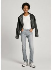 Pepe Jeans Dżinsy - Slim fit - w kolorze jasnoszarym rozmiar: W31/L30. Szare jeansy Pepe Jeans, l, z aplikacjami. Za 140.86 zł.
