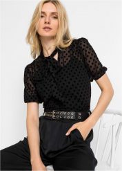 Pasek. Czarne paski bonprix, bez wzorów, eleganckie. Za 62.99 zł.