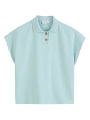 Marc O´Polo Koszulka polo w kolorze turkusowym rozmiar: XL. Niebieskie bluzki xl, bez wzorów, z bawełny, bez kołnierzyka, bez ramiączek. Za 149.66 zł.