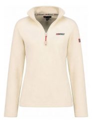 Geographical Norway Bluza polarowa w kolorze beżowo-kremowym rozmiar: XL. Brązowe bluzy Geographical Norway, xl, bez wzorów, z polaru, bez kaptura. Za 76.04 zł.