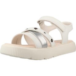 Sandały GEOX J SANDAL KODETTE GIR Biały. Białe sandały Geox, bez wzorów, z syntetyku, sportowe, bez obcasa, bez zapięcia. Za 225.99 zł.