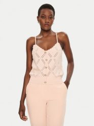 Marciano Guess Top 5RGR23 5857Z Różowy Regular Fit. Czerwone topy Marciano Guess, xl, z aplikacjami, z syntetyku, bez kołnierzyka, bez ramiączek. Za 339.99 zł.
