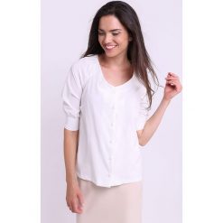Koszula w kolorze ecru. Białe koszule Jesienny butik, xs, bez wzorów, bez kołnierzyka, bez ramiączek. W wyprzedaży za 119.95 zł.