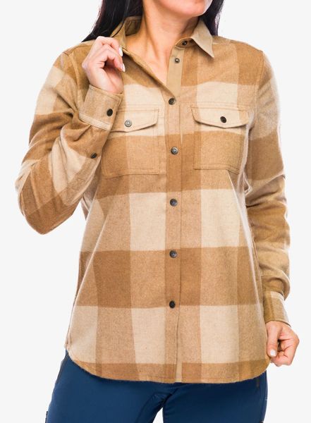Koszula turystyczna damska Fjallraven Canada Shirt. Brązowe koszule Fjällräven, m, bez wzorów, z materiału, eleganckie, bez kołnierzyka, bez ramiączek. Za 1,009.25 zł.