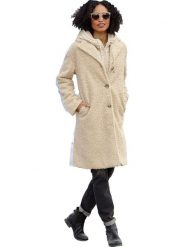 Heine Płaszcz zimowy w kolorze beżowym rozmiar: 48. Brązowe płaszcze Heine, na zimę, bez wzorów, z puchu, bez kaptura. Za 200.60 zł.