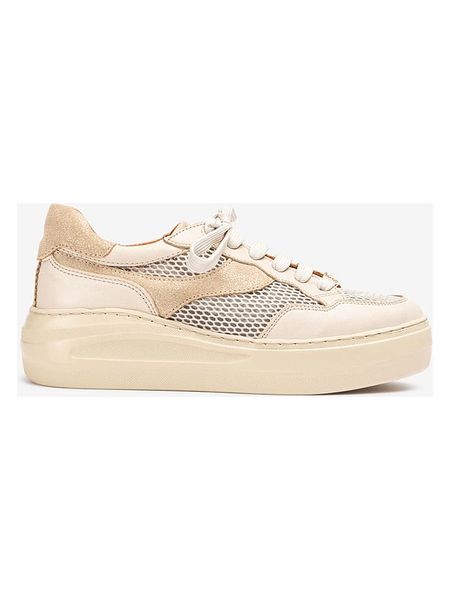Unisa Skórzane sneakersy w kolorze beżowym rozmiar: 37. Brązowe trampki Unisa, bez wzorów, bez zapięcia. Za 204.95 zł.