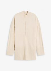 Sweter oversize. Szare swetry bonprix, bez wzorów, bez ramiączek. Za 112.99 zł.