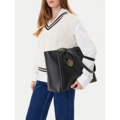 Torebka Beverly Hills Polo Club. Czarne shopper Beverly Hills Polo Club, bez wzorów, bez dodatków. Za 229.99 zł.