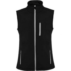 Ocieplacz Softshell Dla Dorosłych Unisex Nevada. Czarne kurtki sportowe ROLY, s, bez wzorów, z softshellu, bez kaptura, trekkingowe. Za 123.99 zł.
