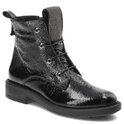 Czarne Botki Venezia Skórzane Buty Damskie. Czarne botki Venezia, bez wzorów, ze skóry, bez obcasa, bez zapięcia. Za 459.00 zł.