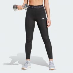 Legginsy Techfit Stash Pocket Full-Length. Czarne legginsy Adidas, xl, bez wzorów, z materiału. Za 199.00 zł.