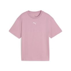 Młodzieżowa koszulka Essentials Boxy PUMA Poised Pink. Czerwona bluzki Puma, m, bez wzorów, eleganckie, bez kołnierzyka, bez ramiączek. Za 79.00 zł.
