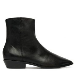 Botki Balagan. Czarne botki BALAGAN, bez wzorów, bez obcasa, na słupku, bez zapięcia. Za 729.99 zł.