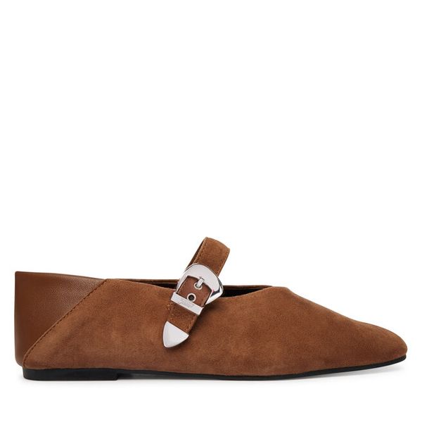 Baleriny Tommy Jeans. Brązowe baleriny Tommy Jeans, bez wzorów, z jeansu, bez obcasa. Za 449.99 zł.