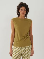Someday Top w kolorze khaki rozmiar: 38. Brązowe topy someday., bez wzorów, bez kołnierzyka, bez ramiączek. Za 118.84 zł.