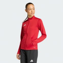 Bluza dresowa Entrada26. Czerwone bluzy Adidas, bez wzorów, z dresówki, bez kaptura. Za 121.99 zł.