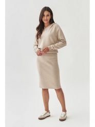 TATUUM Spódnica dzianinowa w kolorze beżowym rozmiar: XS. Brązowe spódnice Tatuum, xs, bez wzorów, z dzianiny, midi. Za 101.45 zł.